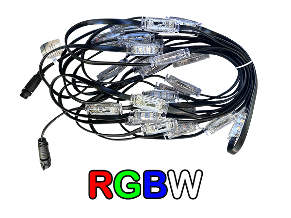 Minleon Permanent Lighting RGB/RGBW: Pebble Lights 4 pin (12 inch spacing)