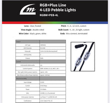 Load image into Gallery viewer, Minleon Permanent Lighting RGB: Pebble Lights 4 pin (12 inch spacing)
